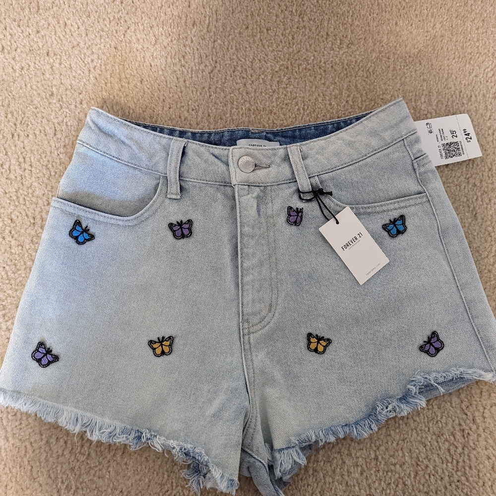 Forever 21 Blue Jean Shorts